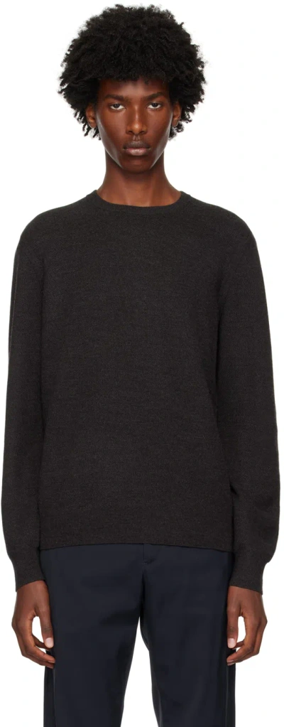 Theory Grey Honeycomb Jumper In Mink Melange