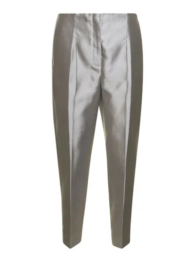 THEORY GREY CIGARETTE PANTS