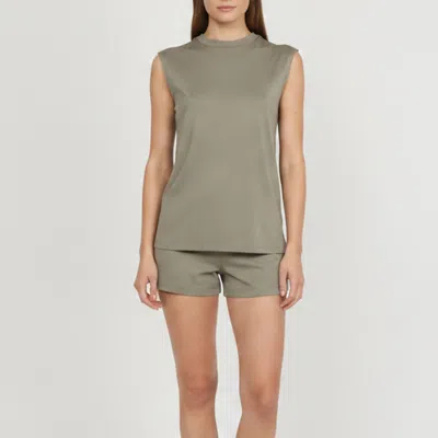 Pre-owned Theory Grey Jersey Round Neck Tank Top Xs