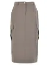 Theory Grey Relaxed Cargo Skirt In Grey