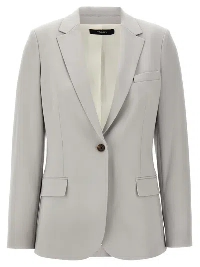 THEORY GREY STAPLE BLAZER