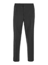 Theory 'larin' Grey Pants With Elastic Waistband In Tech Fabric Man In Grey
