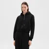 Theory Half-zip Hoodie In Scuba In Black