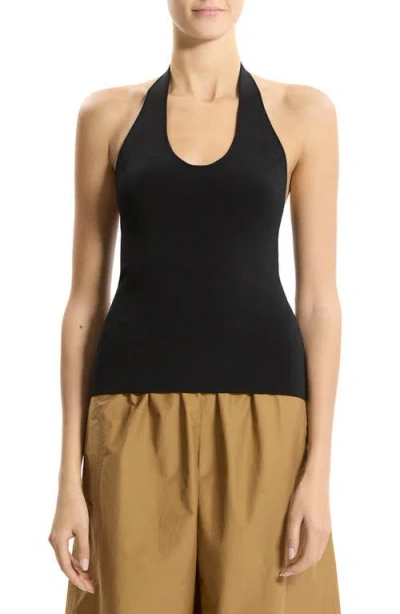 Theory Halter Knit Tank In Black
