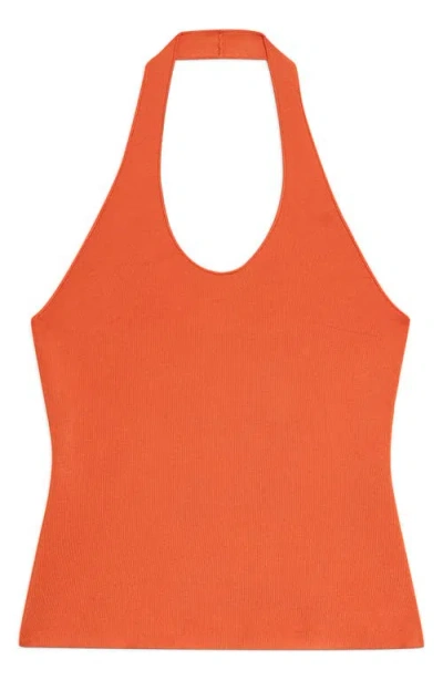 Theory Halter Knit Tank In Red
