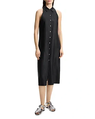 THEORY HALTER NECK SHIRT DRESS