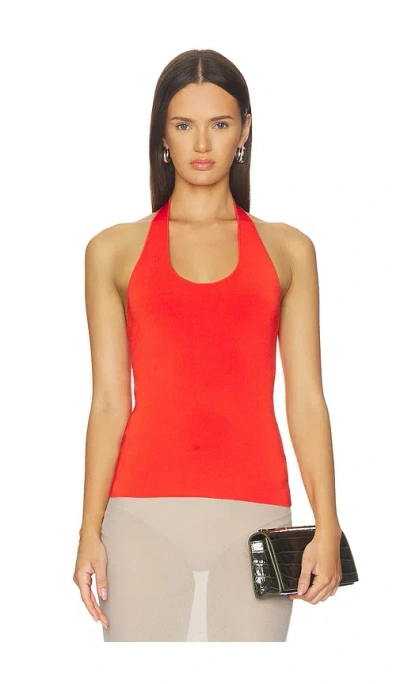 Theory Halter Neck Tank In Red
