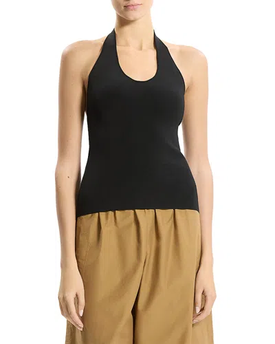 Theory Halter Neck Tank Top In Black