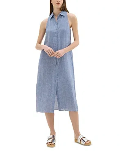 Theory Halter Shirt Dress In Blue