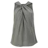 Theory Halter Top In Olive Silk In Grey