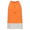 Theory Halter Top In Orange Silk In Orange