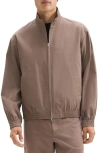 Theory Hanson Twill Zip Jacket Walnut In Walnut