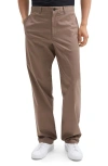 Theory Hanson Straight Leg Chinos In Walnut