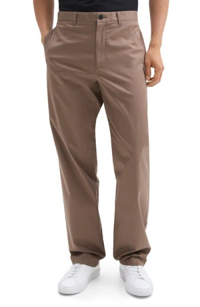 Theory Hanson Straight Leg Chinos In Walnut