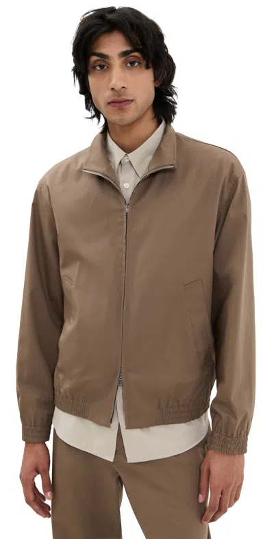 Theory Hanson Twill Zip Jacket Walnut