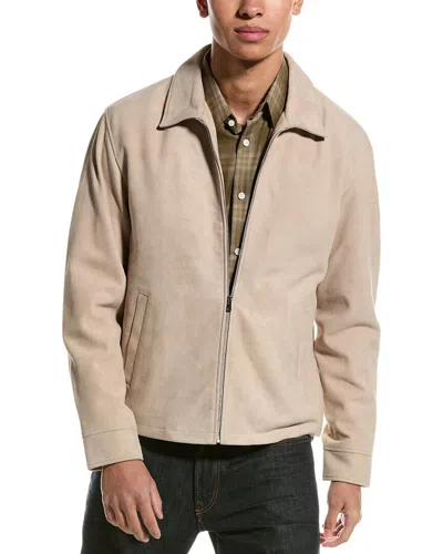 Theory Hazelton Suede Jacket In Brown