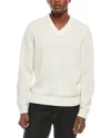 Theory Heavy Wool & Cashmere-blend V-neck Sweater In White