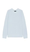 Theory Heavy Wool Cashmere Crewneck Sweater In Skylight Melange
