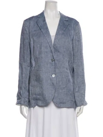 Pre-owned Theory Hemp Denim Jacket In Blue