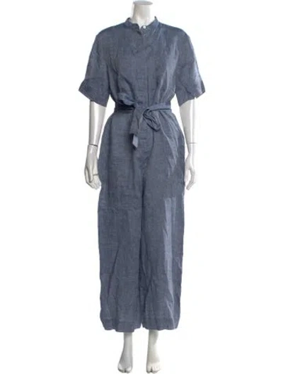 Pre-owned Theory Hemp Jumpsuit In Blue