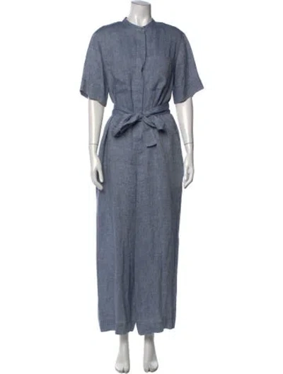 Pre-owned Theory Hemp Jumpsuit In Blue