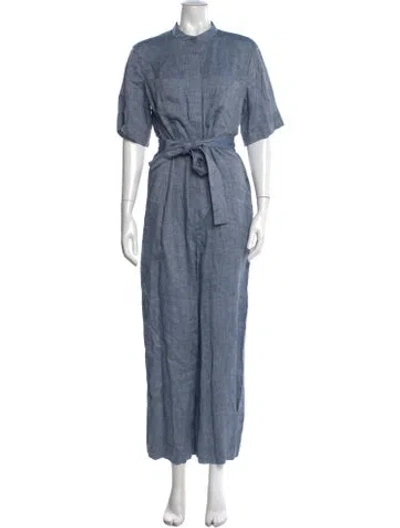 Pre-owned Theory Hemp Jumpsuit In Blue