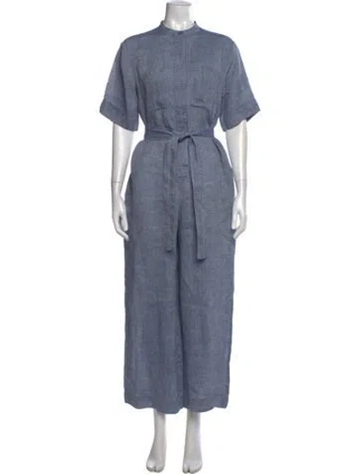 Pre-owned Theory Hemp Jumpsuit In Blue
