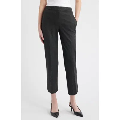 Theory Herringbone Kick Flare Ankle Pants In Black