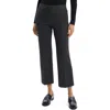Theory Herringbone Knit Cropped Pants In Charcoal Melange - A08