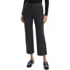 Theory Herringbone Knit Cropped Pants In Charcoal Melange - A08