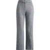 Theory Herringbone Kick Flare Ankle Pants In Gray