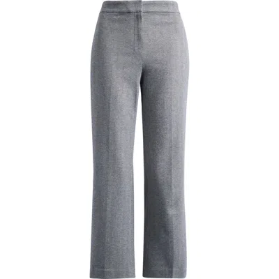 Theory Herringbone Kick Flare Ankle Pants In Gray