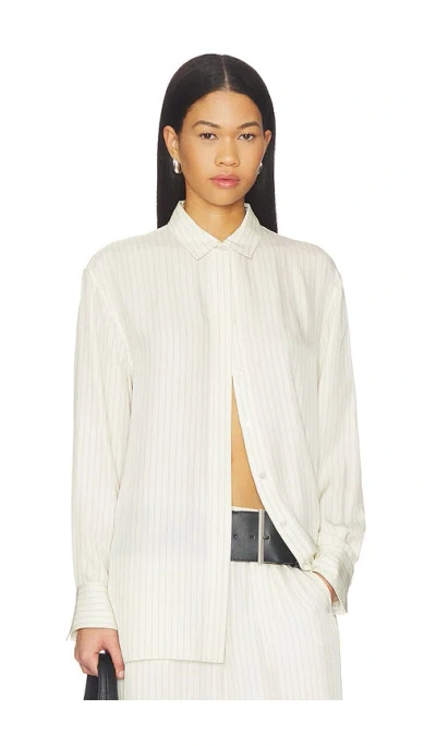 Theory Hi Low Flou Shirt In White