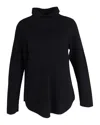 Theory Karenia Cashmere And Felted Wool Turtleneck Sweater In Black