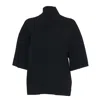 Theory High Neck Black Sweater With Oversized Silhouette