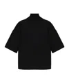 Theory Stretch-jersey Turtleneck Top In Black