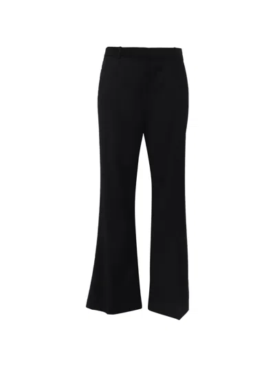 Pre-owned Theory High-rise Flared Trousers In Black