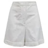 Theory High Rise Piqué Shorts In White Cotton In White