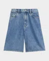 Theory High-rise Relaxed Denim Shorts