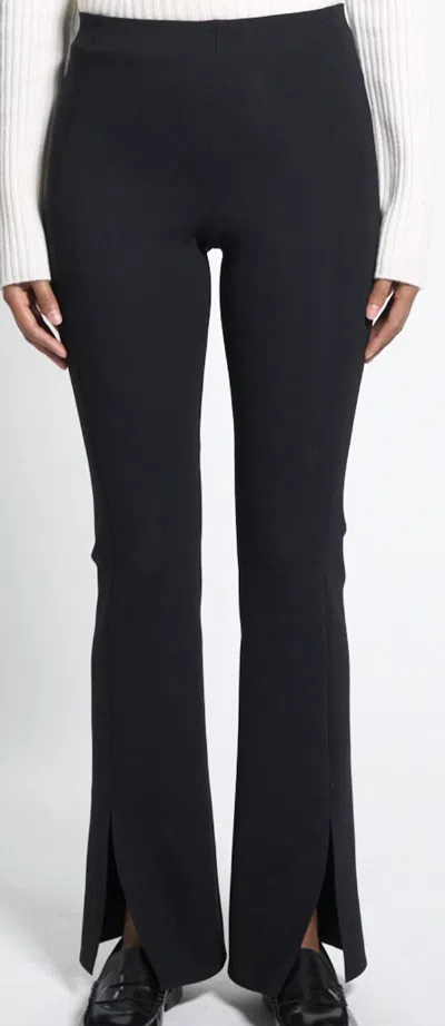 Theory High Rise Slit Leggings In Black