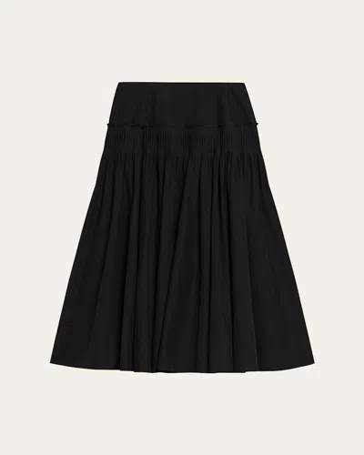 Theory High-rise Yoke Skirt In Black