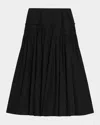 Theory High-rise Yoke Skirt In Black