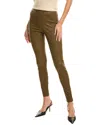 Theory High-waist Adbelle Leather Pant In Brown