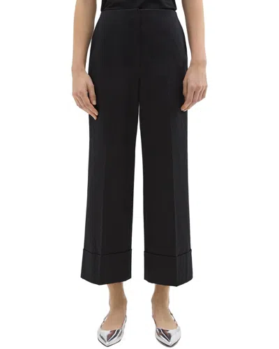 Theory High Waist Slim Cropped Pants In Blue
