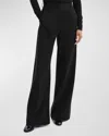 Theory Relaxed Straight Wool-blend Cargo Pant In Blk