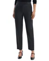 Theory Wool High Waisted Tapered Pants In Grey