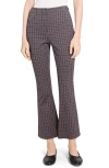 Theory High Waist Kick Flare Ankle Pants In Gray