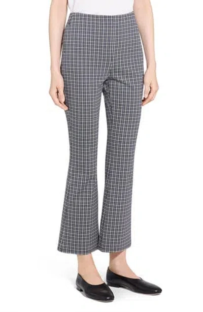 Theory High Waist Kick Flare Ankle Pants In Multi