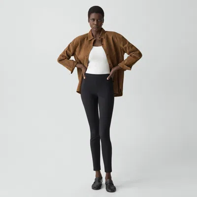 Theory High-waist Legging In Scuba In Black