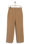 Theory High Waist Pants In Brown
